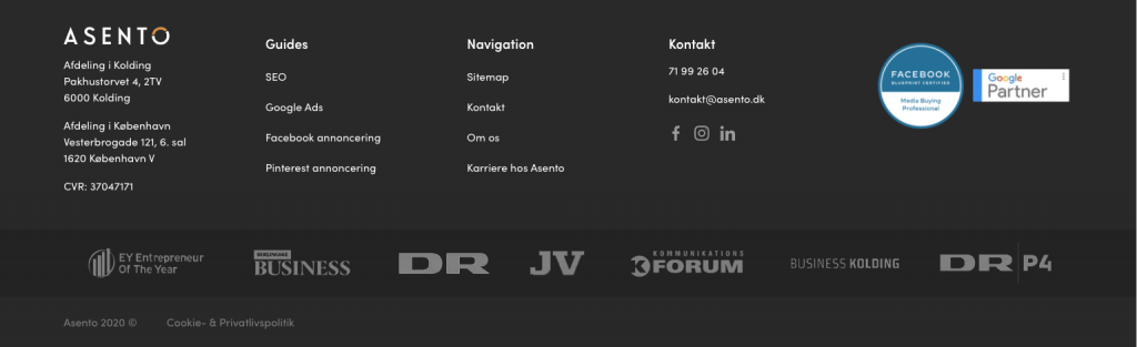 Asento-footer-eksempel
